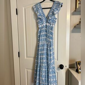 Madison Mathew’s blue maxi dress